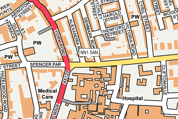 NN1 5AN map - OS OpenMap – Local (Ordnance Survey)
