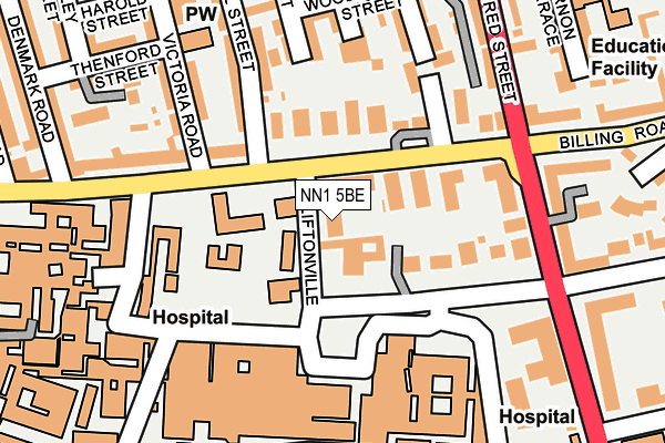 NN1 5BE map - OS OpenMap – Local (Ordnance Survey)