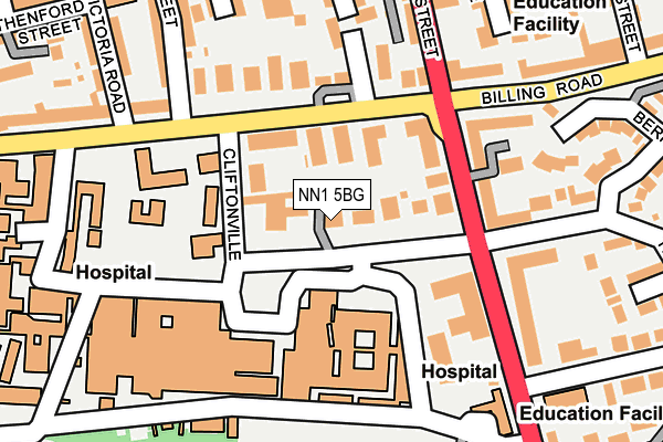 NN1 5BG map - OS OpenMap – Local (Ordnance Survey)