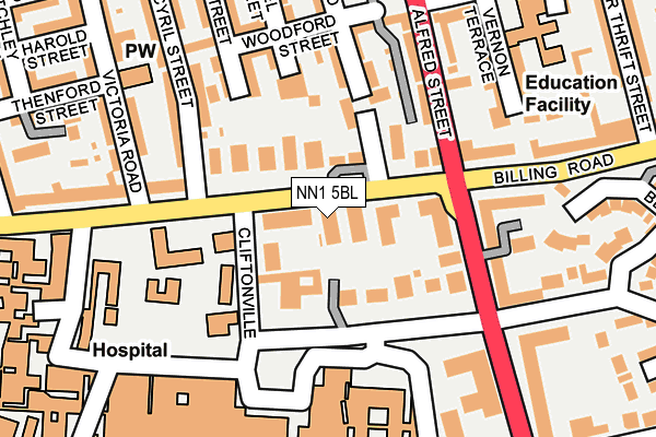 NN1 5BL map - OS OpenMap – Local (Ordnance Survey)
