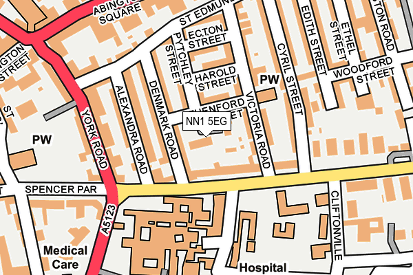 NN1 5EG map - OS OpenMap – Local (Ordnance Survey)