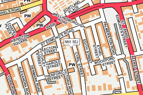 NN1 5EJ map - OS OpenMap – Local (Ordnance Survey)