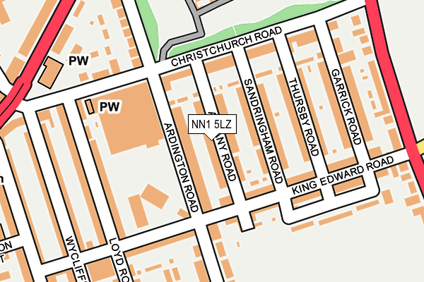 NN1 5LZ map - OS OpenMap – Local (Ordnance Survey)