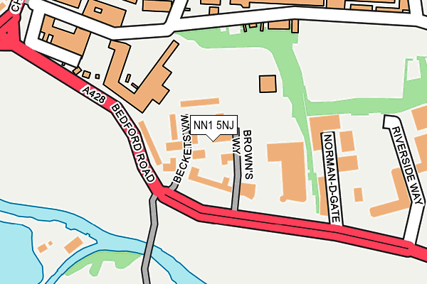 NN1 5NJ map - OS OpenMap – Local (Ordnance Survey)