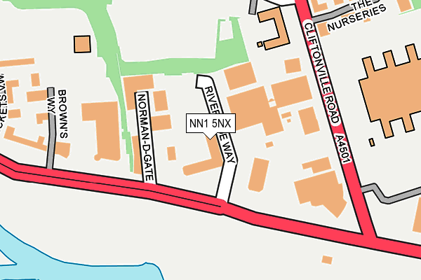 NN1 5NX map - OS OpenMap – Local (Ordnance Survey)