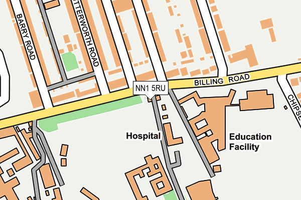 NN1 5RU map - OS OpenMap – Local (Ordnance Survey)