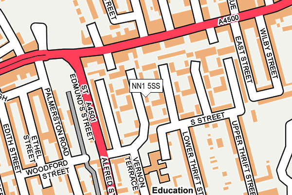 NN1 5SS map - OS OpenMap – Local (Ordnance Survey)