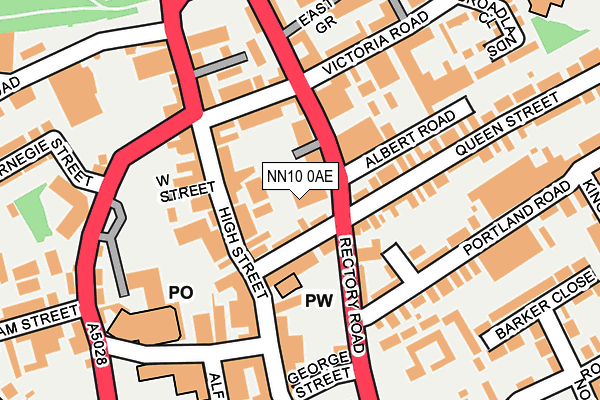 NN10 0AE map - OS OpenMap – Local (Ordnance Survey)