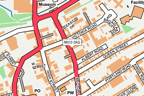 NN10 0AG map - OS OpenMap – Local (Ordnance Survey)