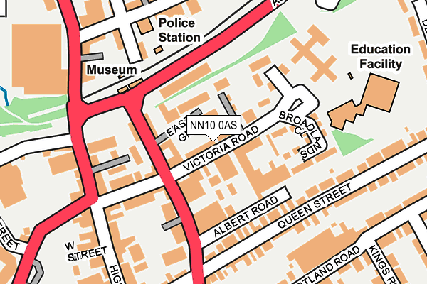 NN10 0AS map - OS OpenMap – Local (Ordnance Survey)
