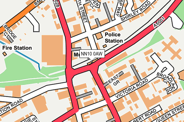 NN10 0AW map - OS OpenMap – Local (Ordnance Survey)
