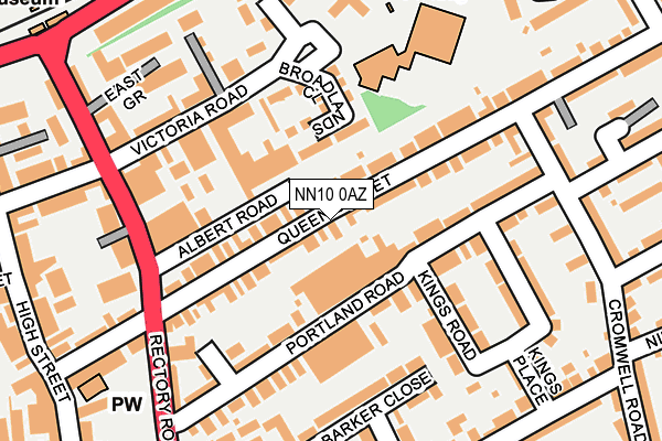 NN10 0AZ map - OS OpenMap – Local (Ordnance Survey)