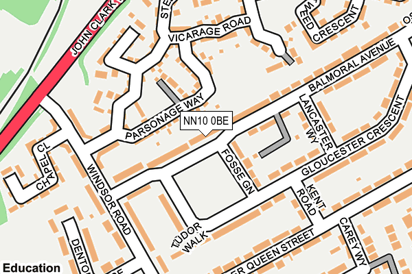 NN10 0BE map - OS OpenMap – Local (Ordnance Survey)