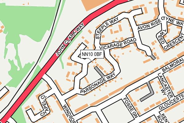 NN10 0BF map - OS OpenMap – Local (Ordnance Survey)