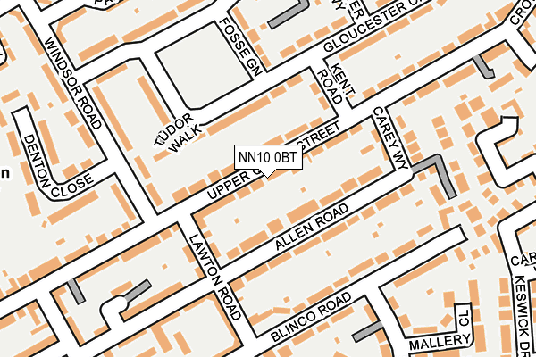 NN10 0BT map - OS OpenMap – Local (Ordnance Survey)