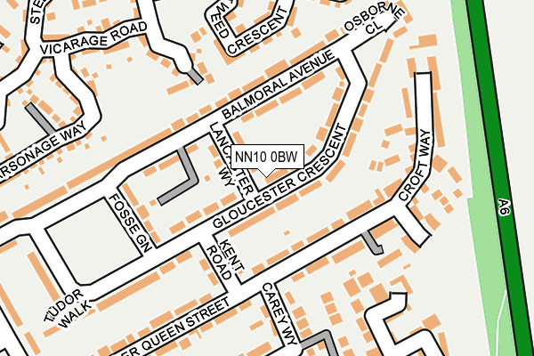 NN10 0BW map - OS OpenMap – Local (Ordnance Survey)