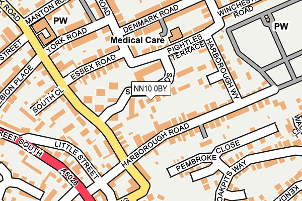 NN10 0BY map - OS OpenMap – Local (Ordnance Survey)