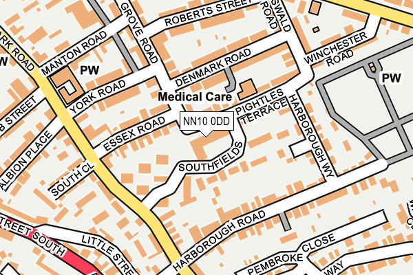 NN10 0DD map - OS OpenMap – Local (Ordnance Survey)