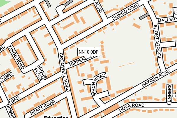 NN10 0DF map - OS OpenMap – Local (Ordnance Survey)