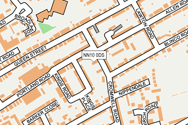 NN10 0DS map - OS OpenMap – Local (Ordnance Survey)