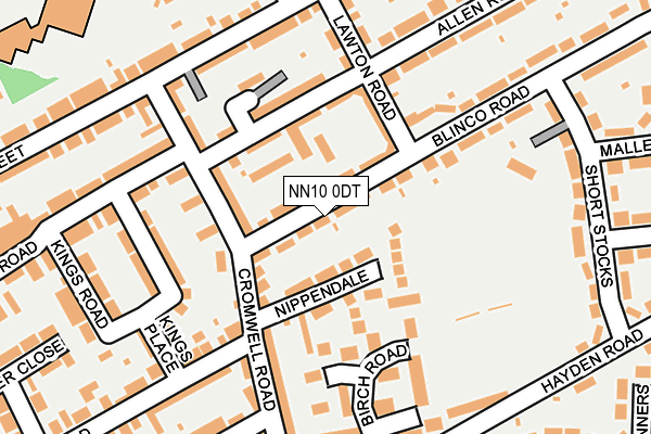 NN10 0DT map - OS OpenMap – Local (Ordnance Survey)
