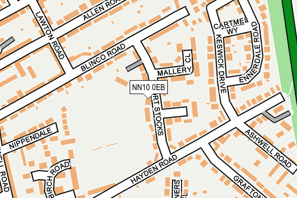 NN10 0EB map - OS OpenMap – Local (Ordnance Survey)