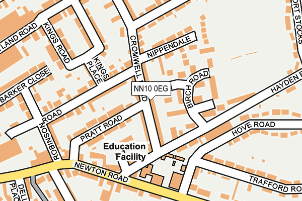 NN10 0EG map - OS OpenMap – Local (Ordnance Survey)