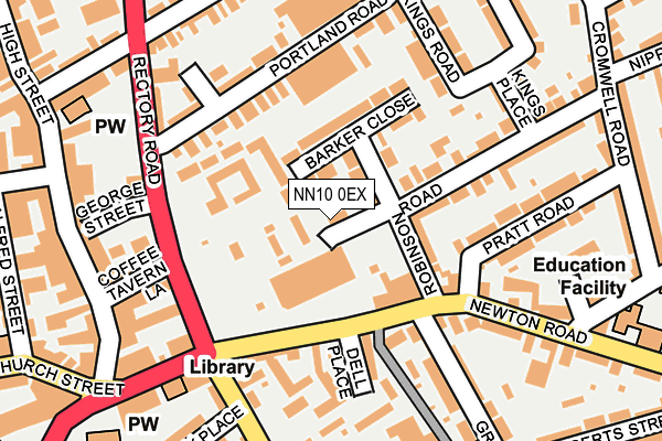 NN10 0EX map - OS OpenMap – Local (Ordnance Survey)