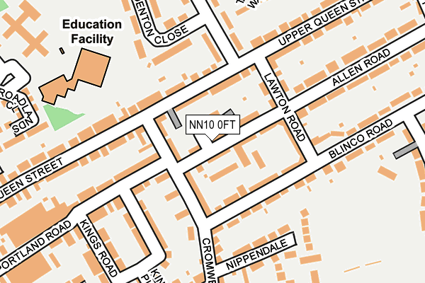 NN10 0FT map - OS OpenMap – Local (Ordnance Survey)