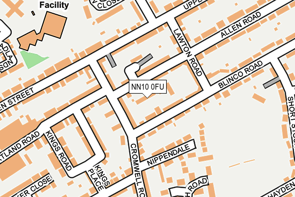 NN10 0FU map - OS OpenMap – Local (Ordnance Survey)