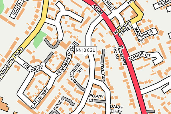 NN10 0GU map - OS OpenMap – Local (Ordnance Survey)