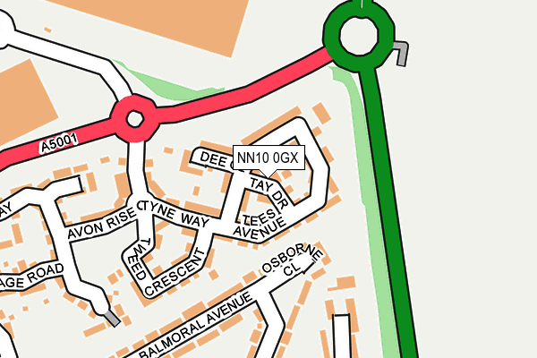 NN10 0GX map - OS OpenMap – Local (Ordnance Survey)