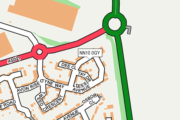 NN10 0GY map - OS OpenMap – Local (Ordnance Survey)
