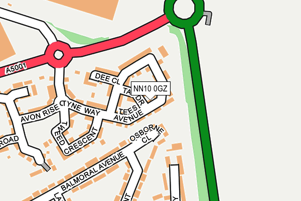 NN10 0GZ map - OS OpenMap – Local (Ordnance Survey)