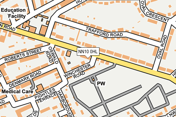 Map of RUSHDEN CHIROPRACTIC CLINIC LIMITED at local scale