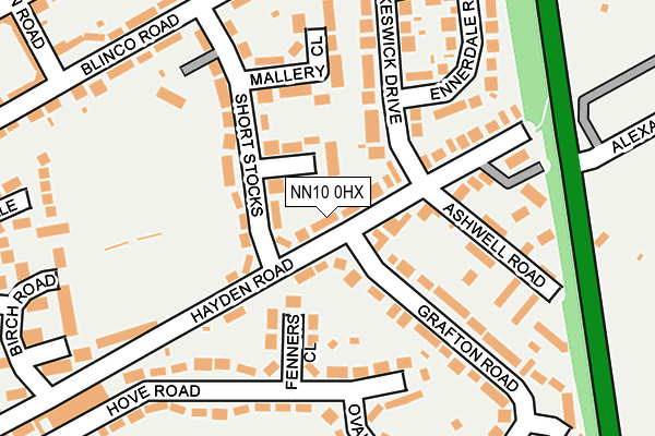 NN10 0HX map - OS OpenMap – Local (Ordnance Survey)