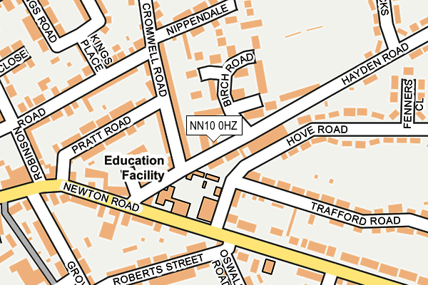 NN10 0HZ map - OS OpenMap – Local (Ordnance Survey)