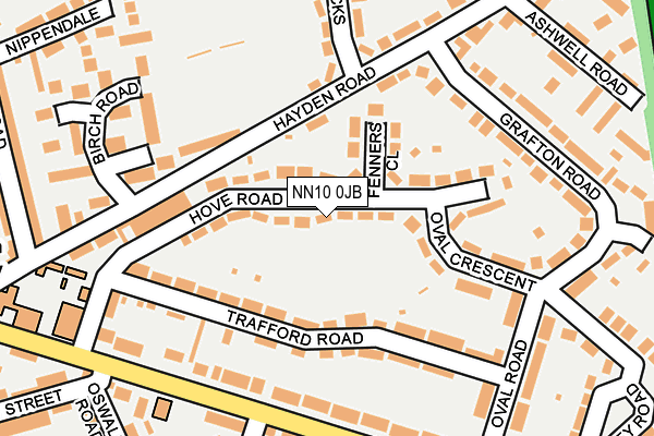 NN10 0JB map - OS OpenMap – Local (Ordnance Survey)