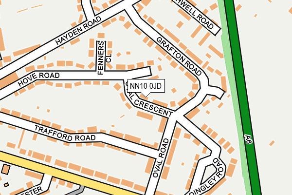 NN10 0JD map - OS OpenMap – Local (Ordnance Survey)
