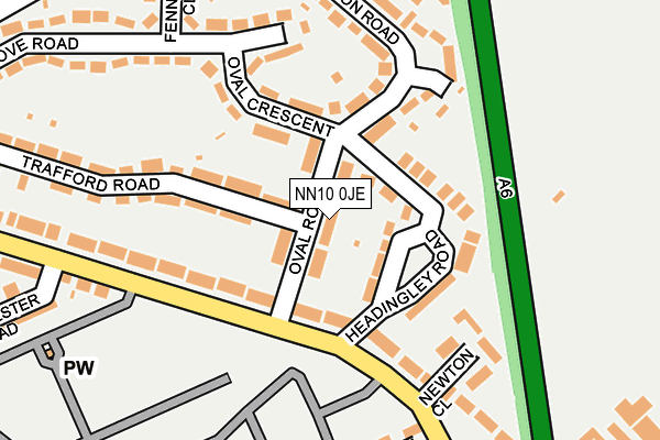 NN10 0JE map - OS OpenMap – Local (Ordnance Survey)