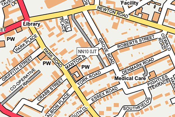 NN10 0JT map - OS OpenMap – Local (Ordnance Survey)