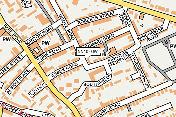 NN10 0JW map - OS OpenMap – Local (Ordnance Survey)