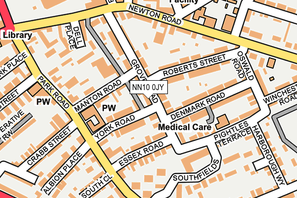 NN10 0JY map - OS OpenMap – Local (Ordnance Survey)