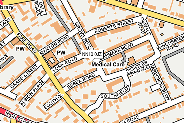 NN10 0JZ map - OS OpenMap – Local (Ordnance Survey)