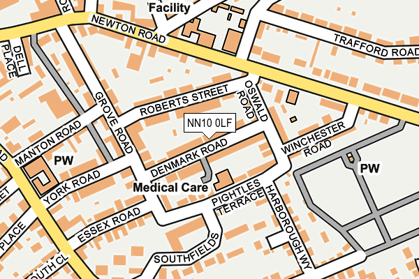 NN10 0LF map - OS OpenMap – Local (Ordnance Survey)