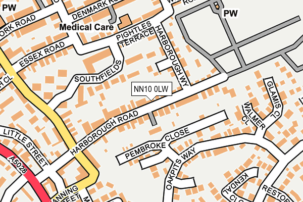 NN10 0LW map - OS OpenMap – Local (Ordnance Survey)