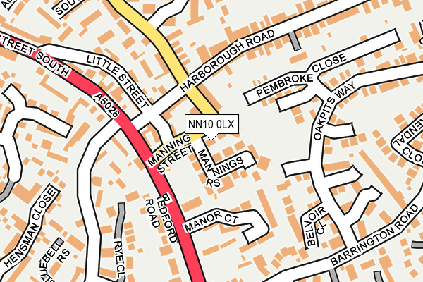 NN10 0LX map - OS OpenMap – Local (Ordnance Survey)