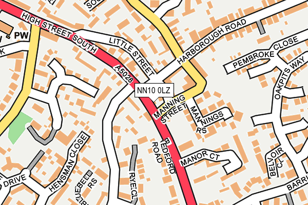 NN10 0LZ map - OS OpenMap – Local (Ordnance Survey)