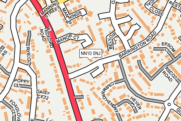 NN10 0NJ map - OS OpenMap – Local (Ordnance Survey)