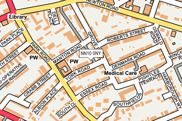 NN10 0NY map - OS OpenMap – Local (Ordnance Survey)